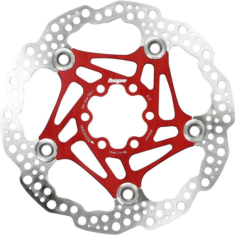 Hope Floating Disc Brake Rotor – 160mm 6-Bolt Red