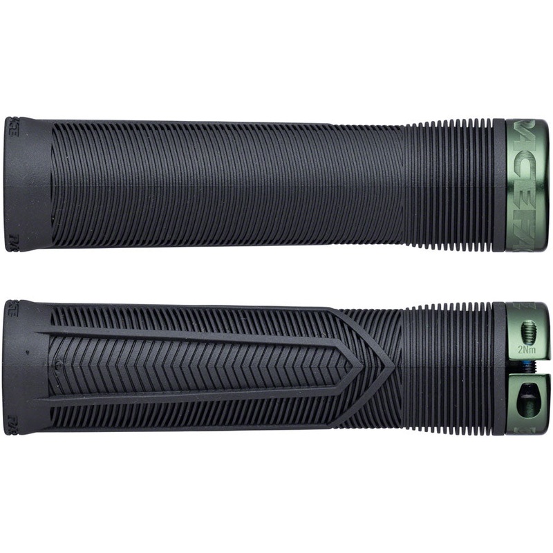 RaceFace Chester Grips – Lock-On, Black/Green, 31mm