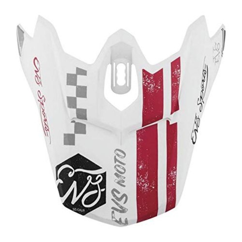 EVS Helmet Visor T3 Fury , Matte White – Open Box  – (Without Original Box)