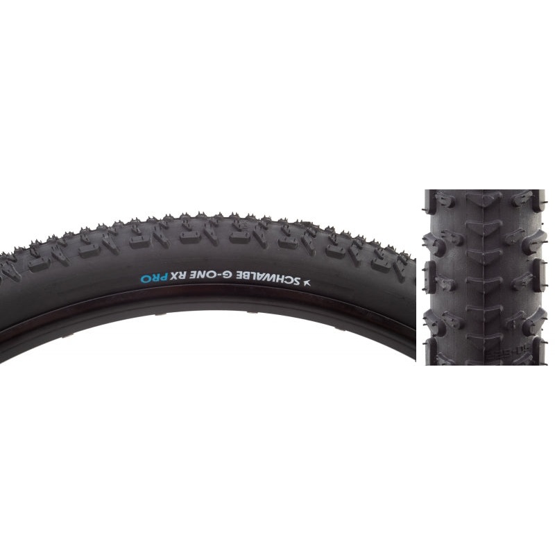 Schwalbe G-One RX Tire – 700 x 45 Tubeless Folding BLK Evolution Line Pro Addix Race