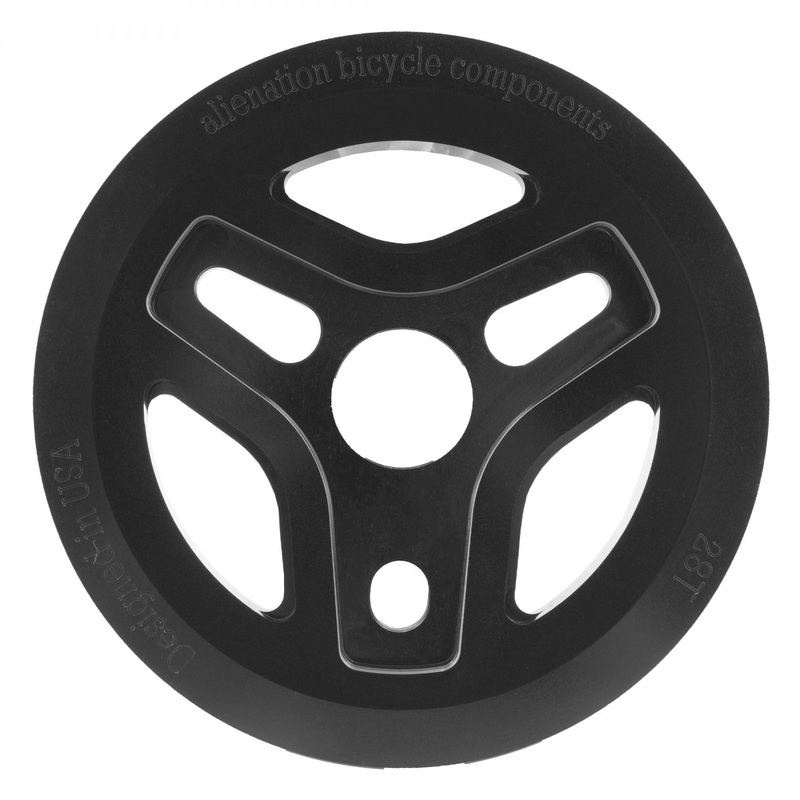 Alienation Starship Chainring 28t 1pc/3pc 1/2in x 1/8in Steel Black BMX Bike