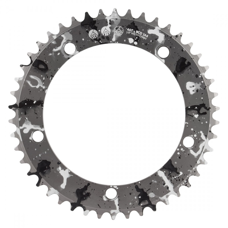 Chainring Or8 Splat Trk 144Mm 46T Aly 1/8 Sl-Ano W/Bk/Wh