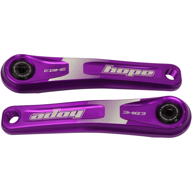 Hope Ebike Crank Arm Set – 165mm ISIS Standard Offset Purple