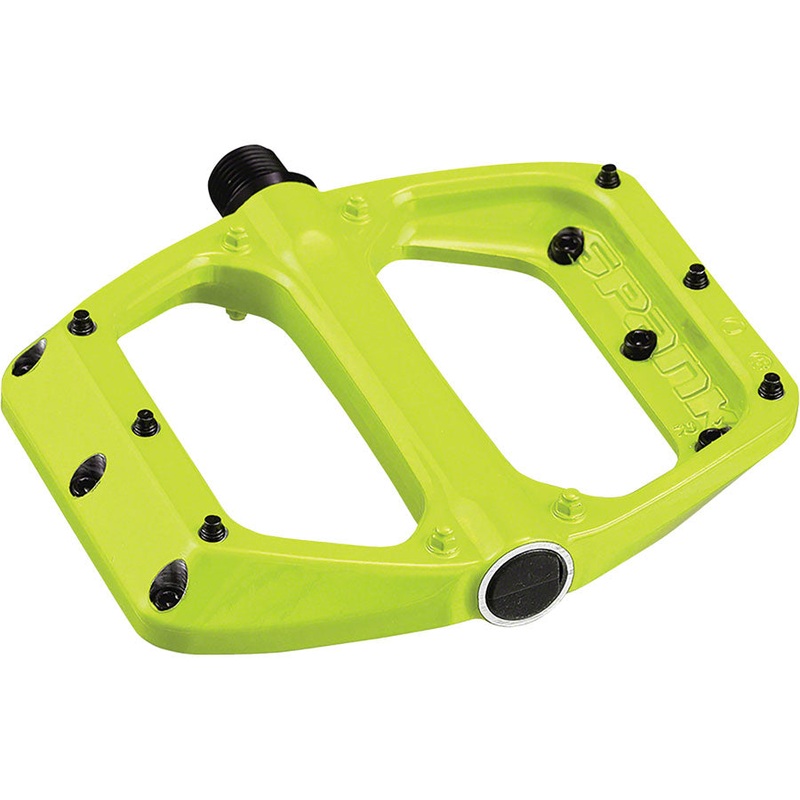 Spank Spoon DC Pedals – Platform, Aluminum, 9/16″, Lime Green