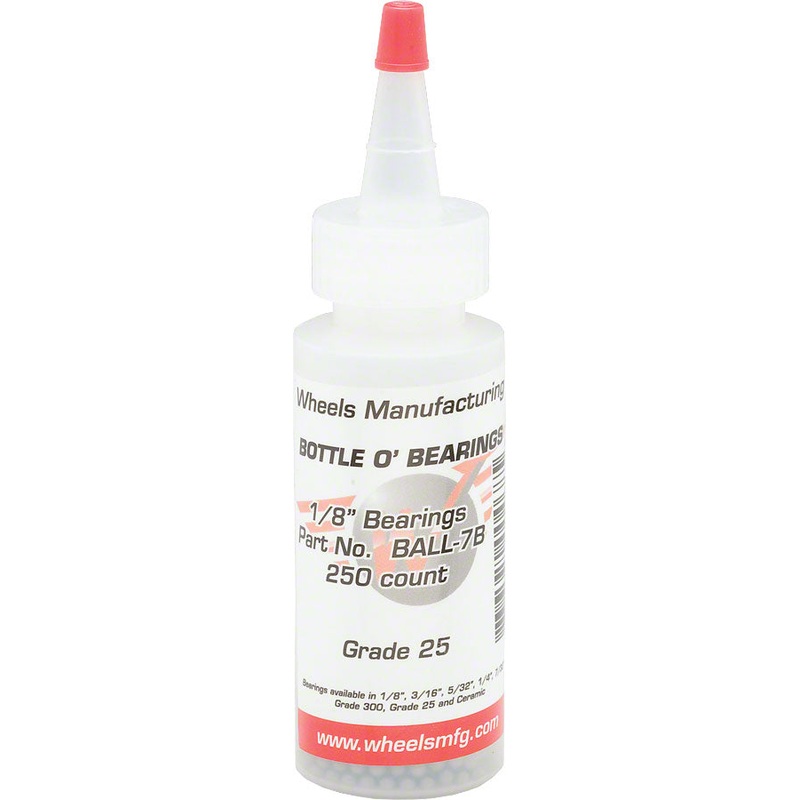 Wheels Manufacturing Grade 25 1/8″ Loose Ball Bearing: Bottle of 250