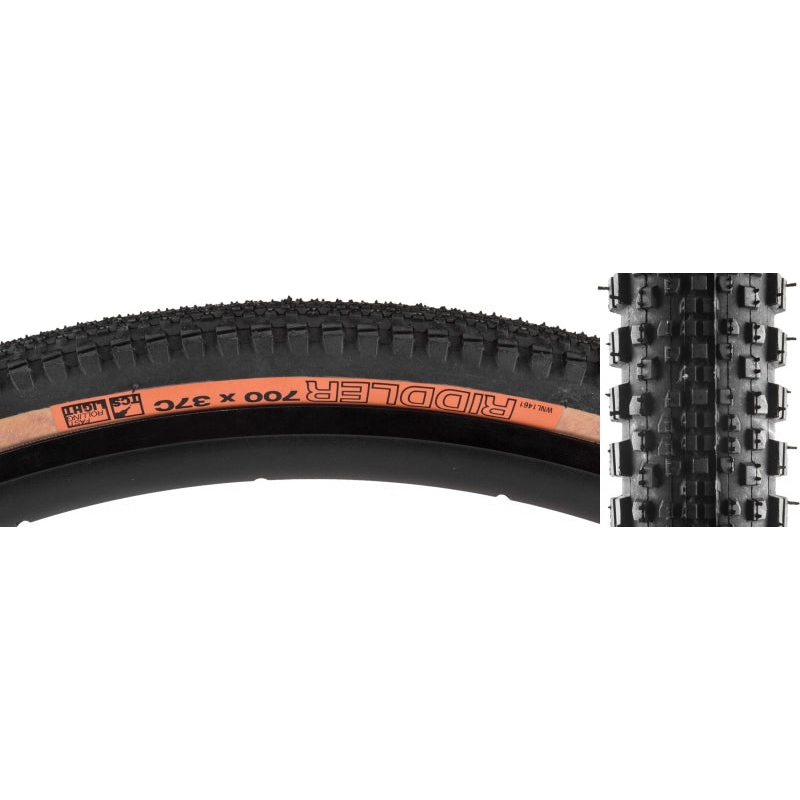 WTB Riddler 700c Tire – 700 x 37 TCS Tubeless Folding BLK/Tan Light Fast Rolling