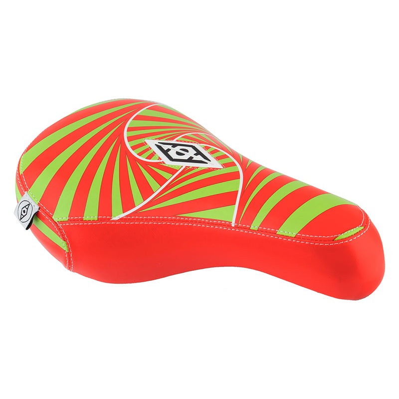 Alienation Psycho Padded Pivotal BMX Seat – Green/Red