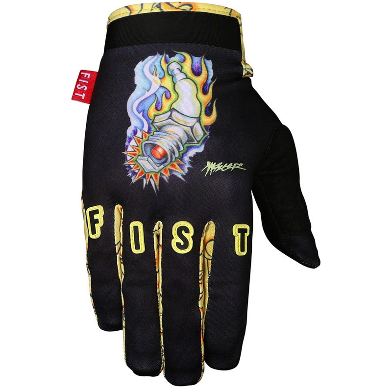 Fist Handwear Mike Metzger Flaming Plug Glove – Multi-Color, Full Finger, Small