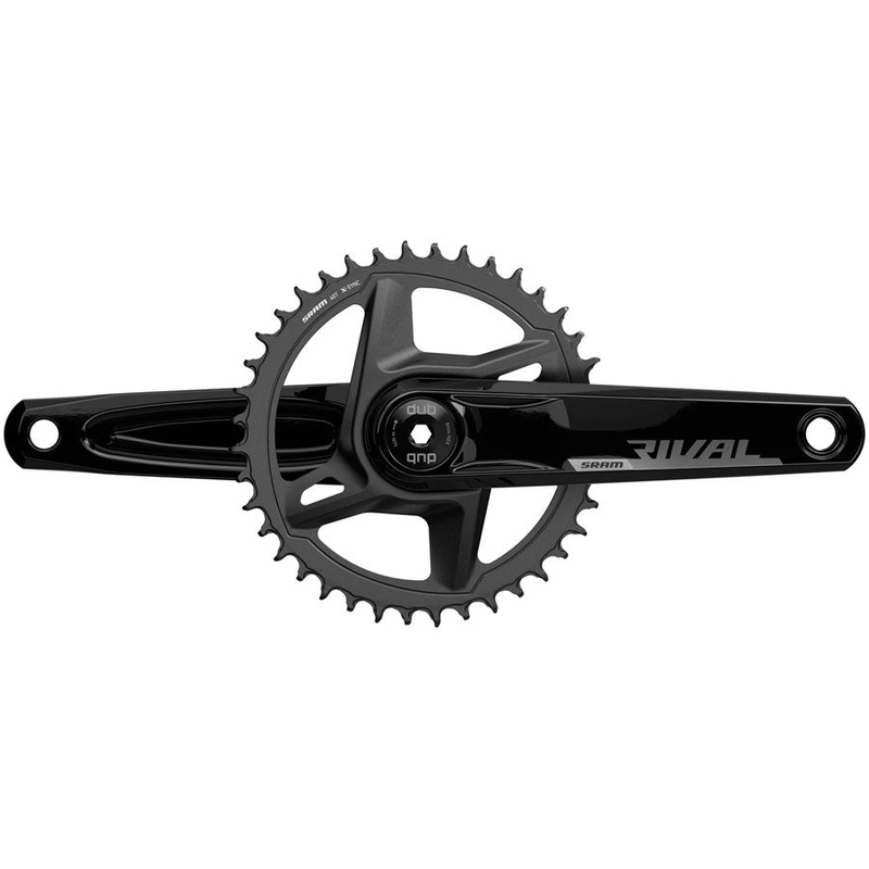 SRAM Rival 1 AXS Wide Crankset – 175mm 12-Speed 40t 8-Bolt Direct Mount DUB Spindle Interface BLK D1