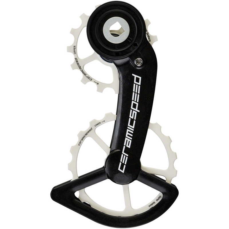 CeramicSpeed OSPW Pulley Wheel System SRAM Red/Force AXS – Coated Races Alloy Pulley Carbon Cage White Cerakote