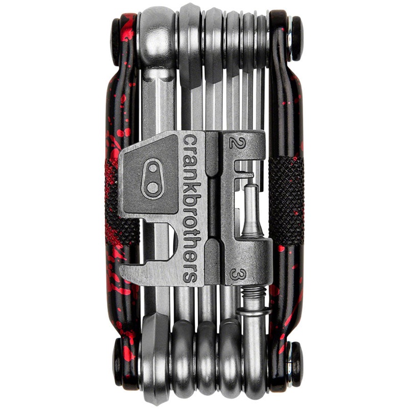 Crank Brothers Multi 17 Multi Tool – Limited Edition Splatter Paint Red