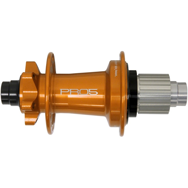 Hope Pro 5 Rear Hub – 12 x 148mm 6-Bolt Micro Spline Orange 32H
