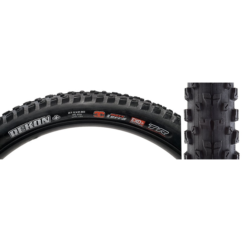 Maxxis Rekon Plus Tire – 27.5 x 2.8 Tubeless Folding BLK 3C Maxx Terra EXO+