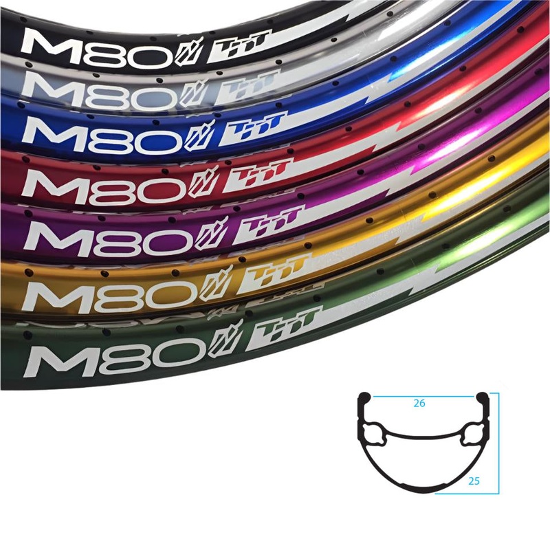 26″ (559mm) TNT M80 Double Wall Rim – 36H – Gold Anodized