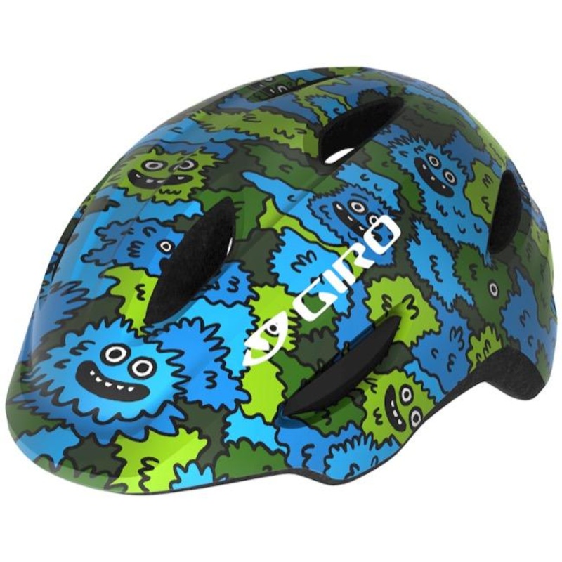 Giro Scamp Child Helmet – Blue-Green Creature Camo