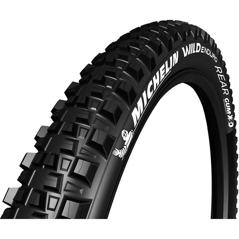 Michelin, Wild Enduro Rear, Tire, 27.5”x2.80, Folding, Tubeless Ready, GUM-X, GravityShield, 3x33TPI, Black