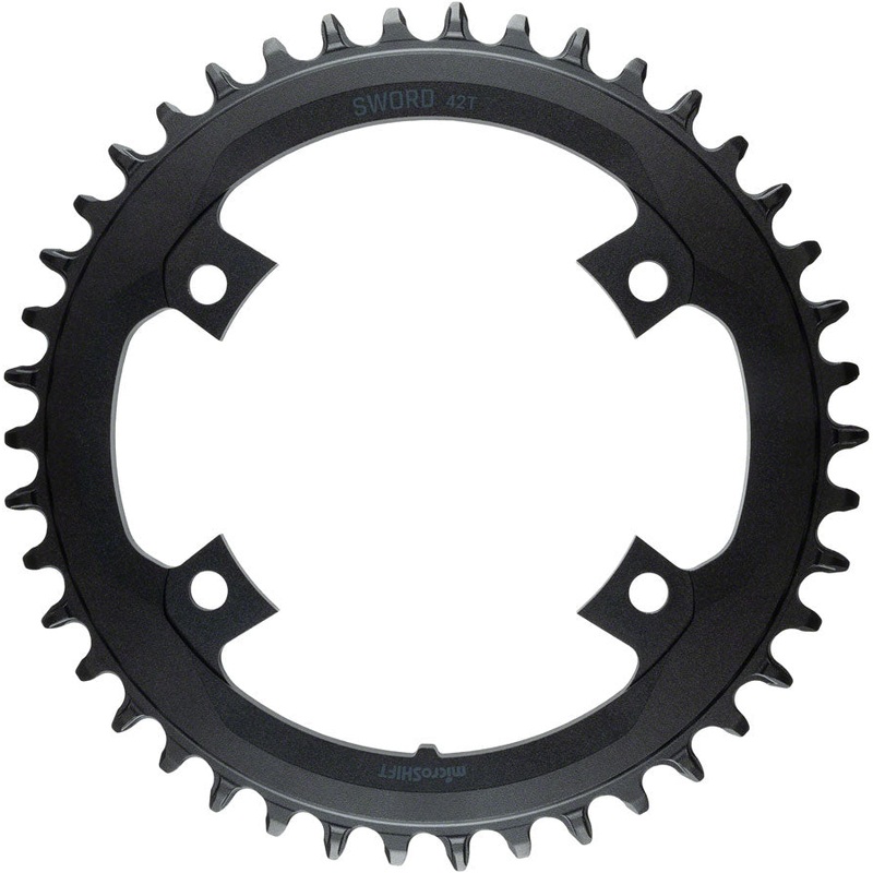 microSHIFT Sword Chainring – 42t 110 Asym BCD For 1x 9/10-Speed Black