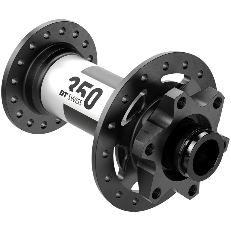 DT Swiss 350 Front Hub – 15 x 100mm, 6-Bolt, Black, 28H