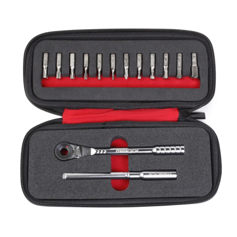 Prestacycle Pro T-Handle Ratchet Deluxe, Three Way Ratchet & T-Handle Tool Kit