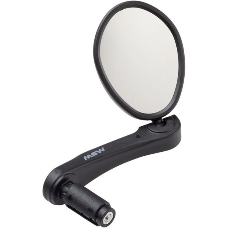 MSW Flat Bar Mirror with Stainless Steel Lens