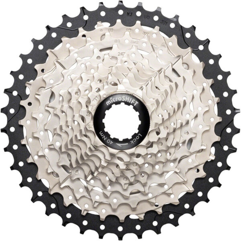 Microshift Sword 10-Speed Alloy Cassette for 2x System